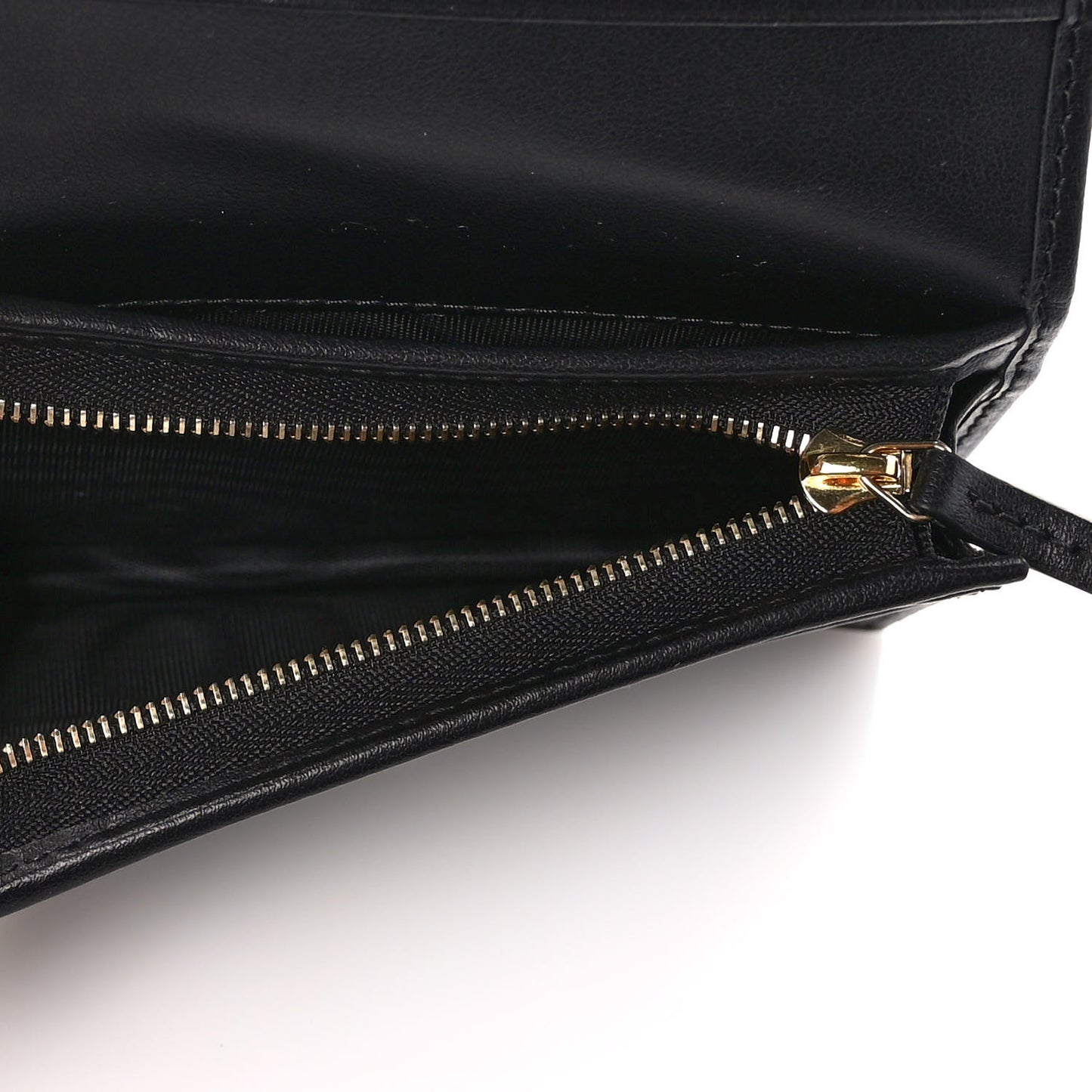 Calfskin GG Matelasse Card Case Wallet Black