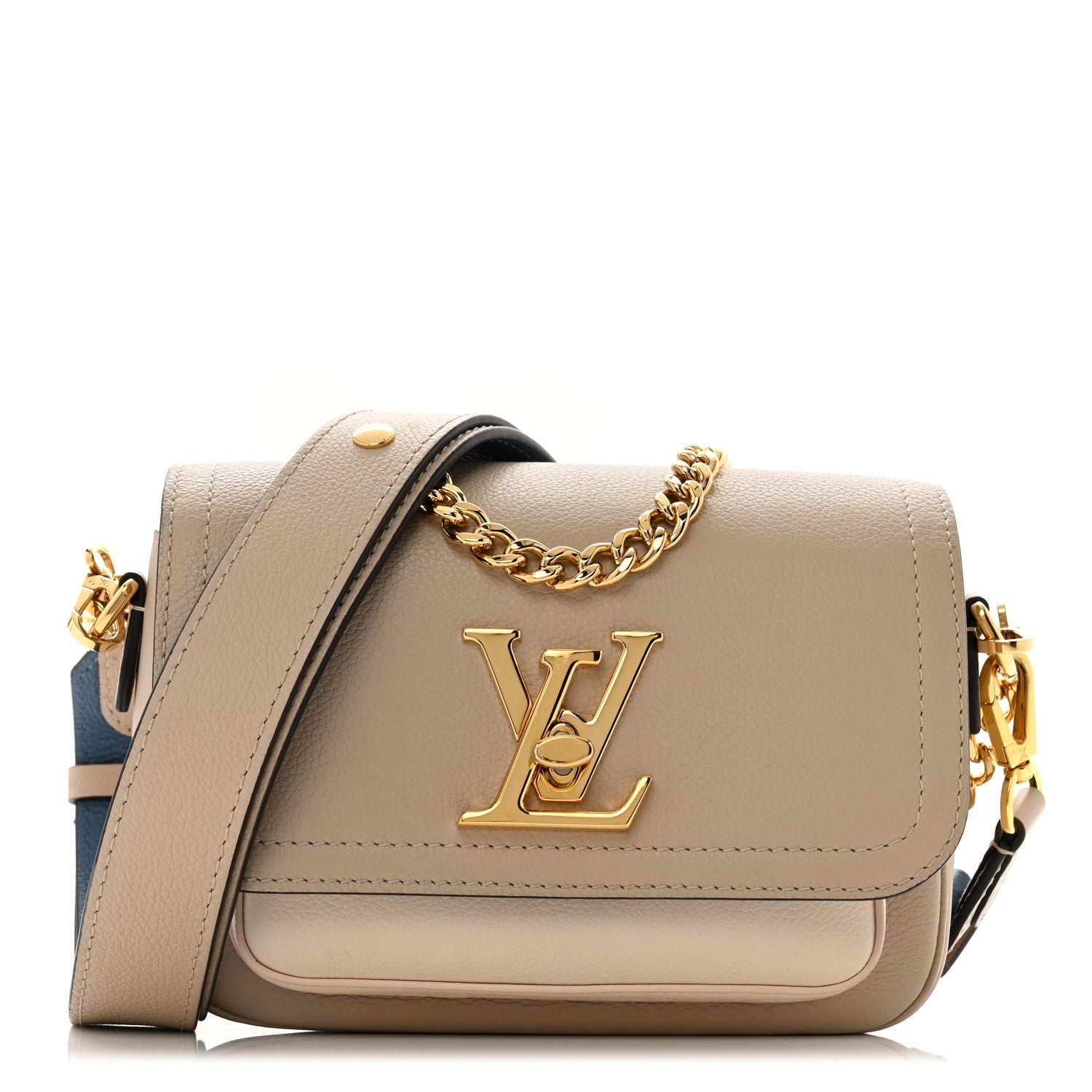 Louis Vuitton Grained Calfskin Lockme Tender Greige 1 of 13