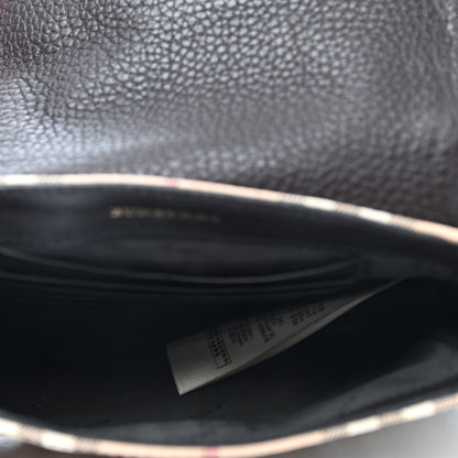 Burberry Haymarket Check Mini Tassel Crossbody Bag Chocolate 4 of 4