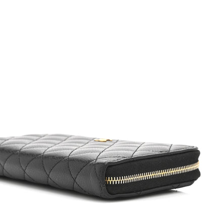 Chanel Caviar Quilted Large Gusset Zip Around Wallet Black 11 of 11