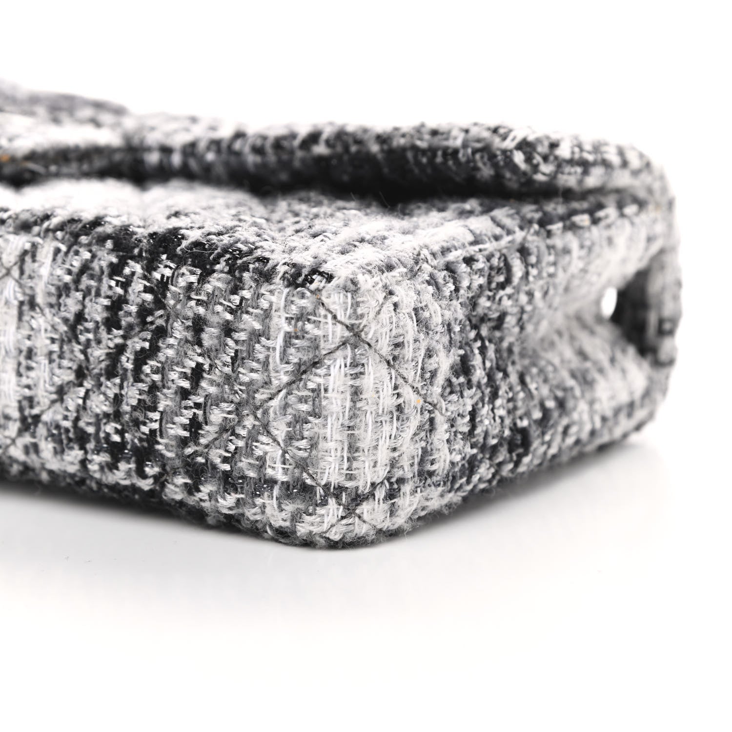 Chanel Tweed East West Flap Black White 10 of 11