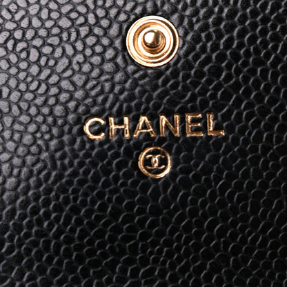 Chanel Caviar Quilted Large Gusset Flap Wallet Black 6 of 8