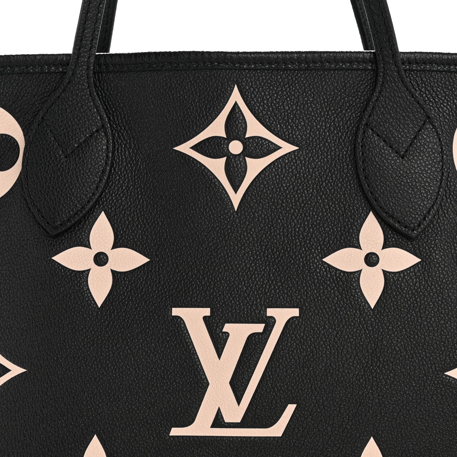 Louis Vuitton Empreinte Monogram Giant Neverfull MM Black Beige 21 of 40