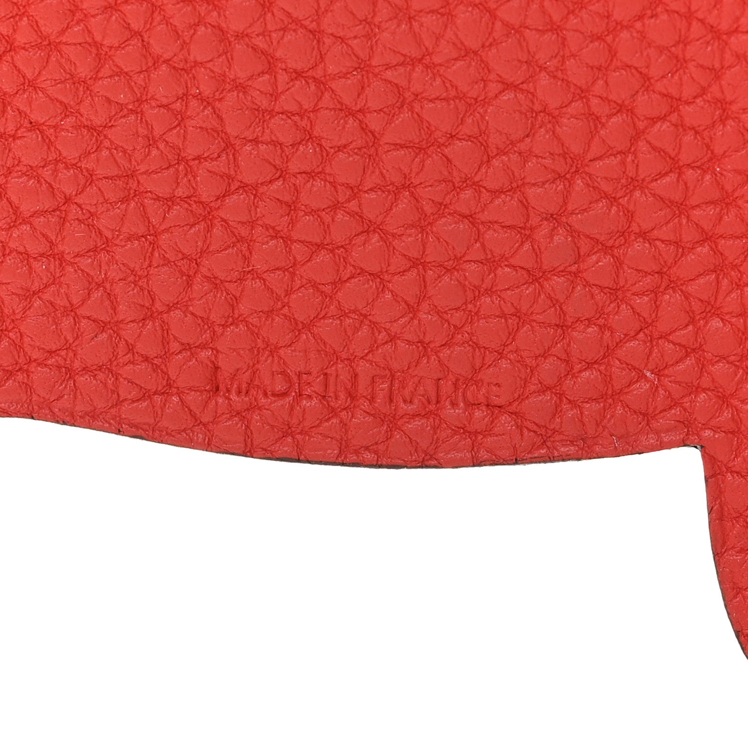 Hermes Togo Epsom Petit H Turtle Bag Charm GM Rouge Casaque Malachite 3 of 4