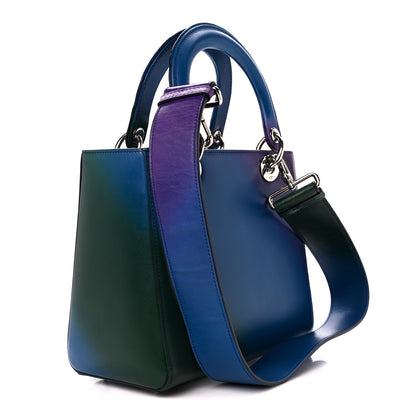 Christian Dior Box Calfskin Gradient Medium Lady Dior Purple Blue Green 3 of 11