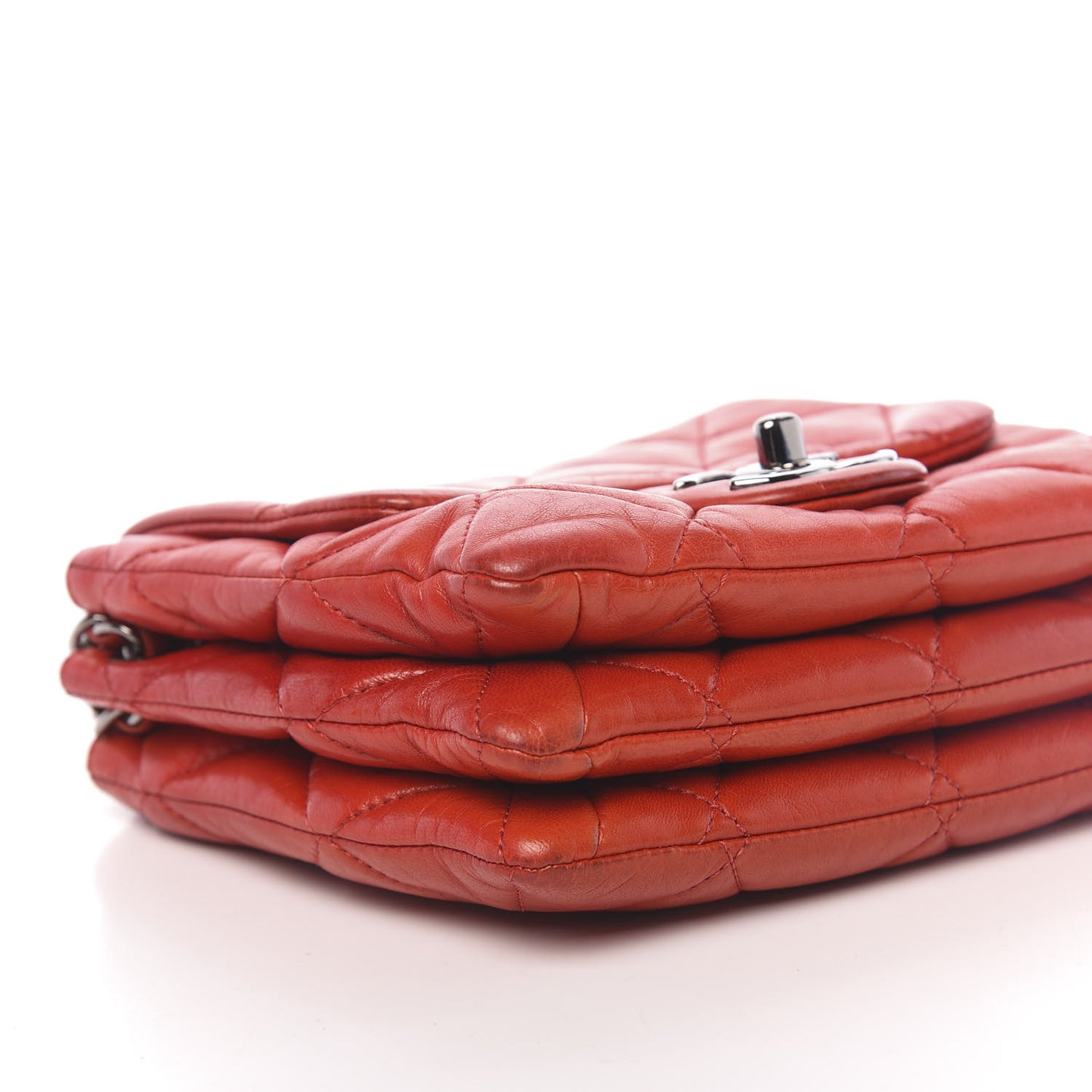Lambskin Quilted Mini Chanel 3 Flap Red