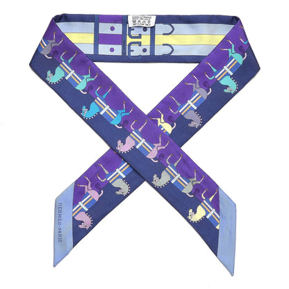 Hermes Silk Rocabar Twilly Violet Marine Ciel 1 of 4