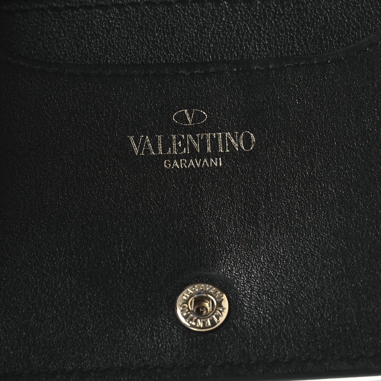 Valentino Garavani Calfskin Rockstud Bi-Fold Organizer Wallet Black 6 of 9