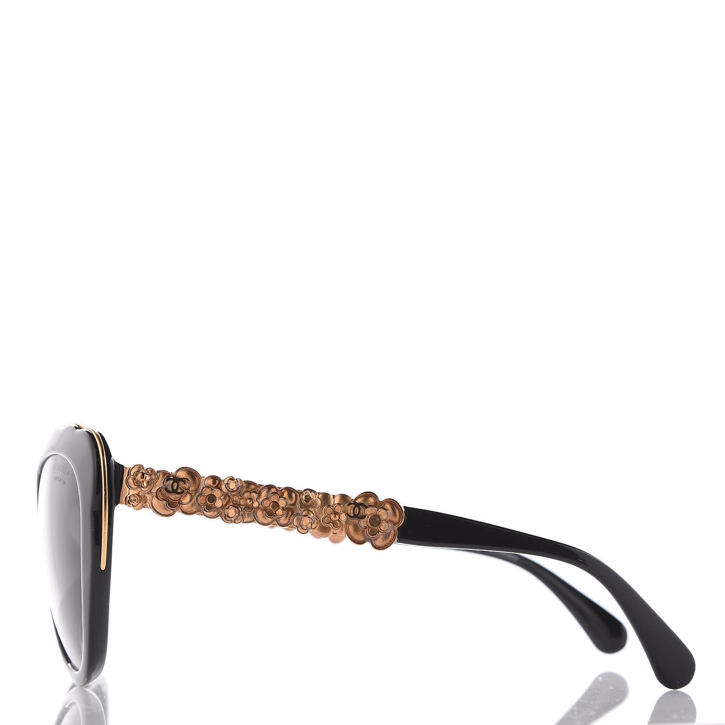 Polarized Bijou Cat Eye Sunglasses 5354 Black
