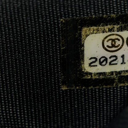 Chanel Calfskin Quilted Studded Boy Wallet On Chain WOC Black 8 of 11