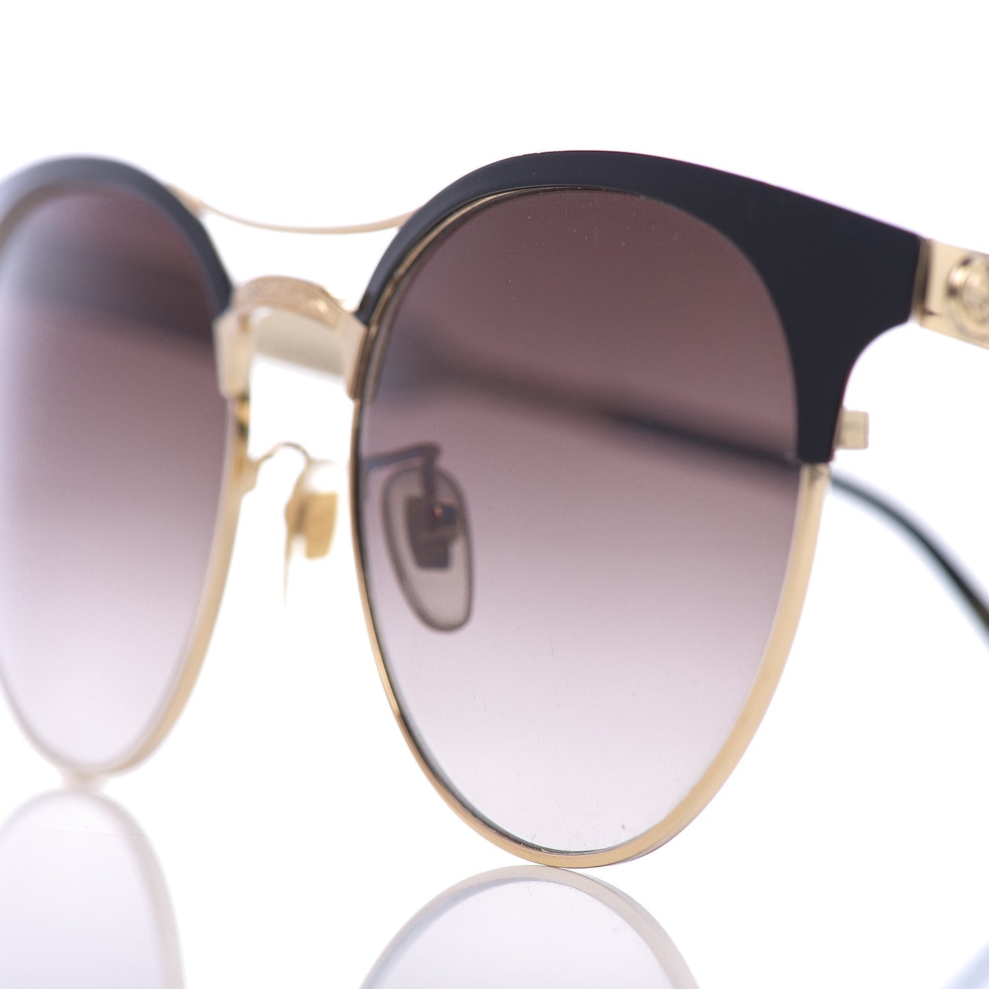 Round Metal GG0075SK Sunglasses Gold