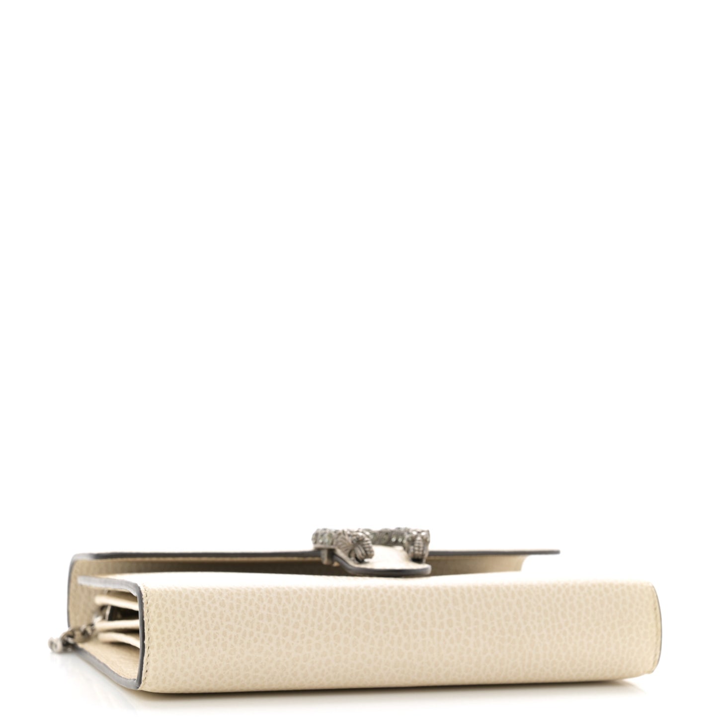 Dollar Calfskin Mini Dionysus Chain Wallet Mystic White