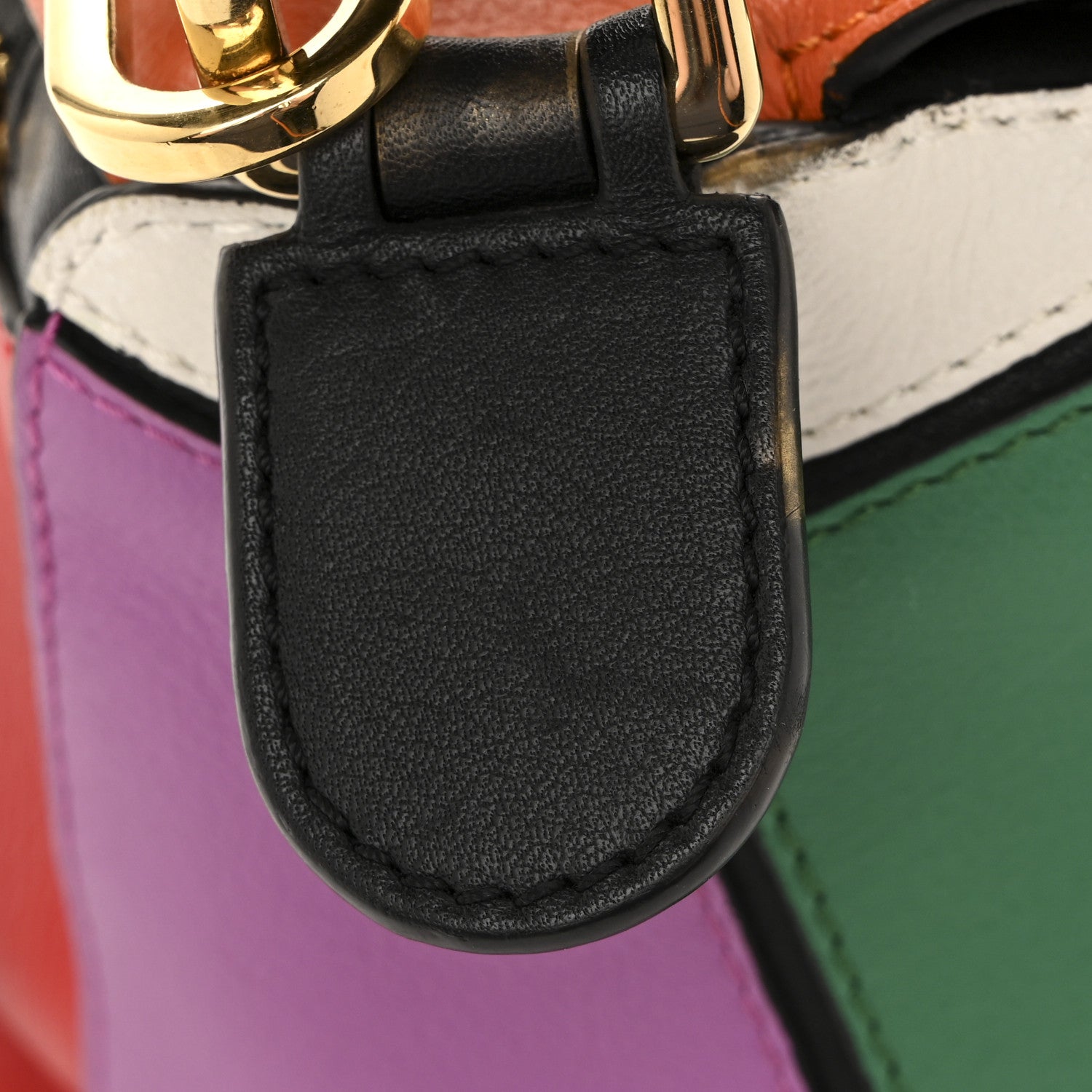 Loewe Calfskin Medium Puzzle Bag Multicolor Black 12 of 14