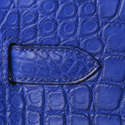 Hermes Matte Alligator Birkin 30 Bleu Electrique 8 of 32