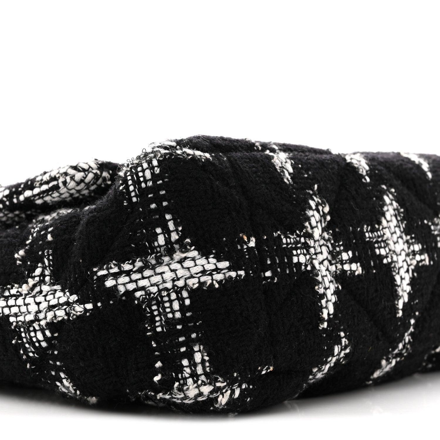 Chanel Tweed Quilted Maxi Chanel 19 Flap Black White 9 of 14