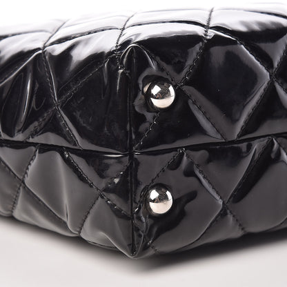 Chanel Vinyl Quilted In The Business North South Tote Black 8 of 9