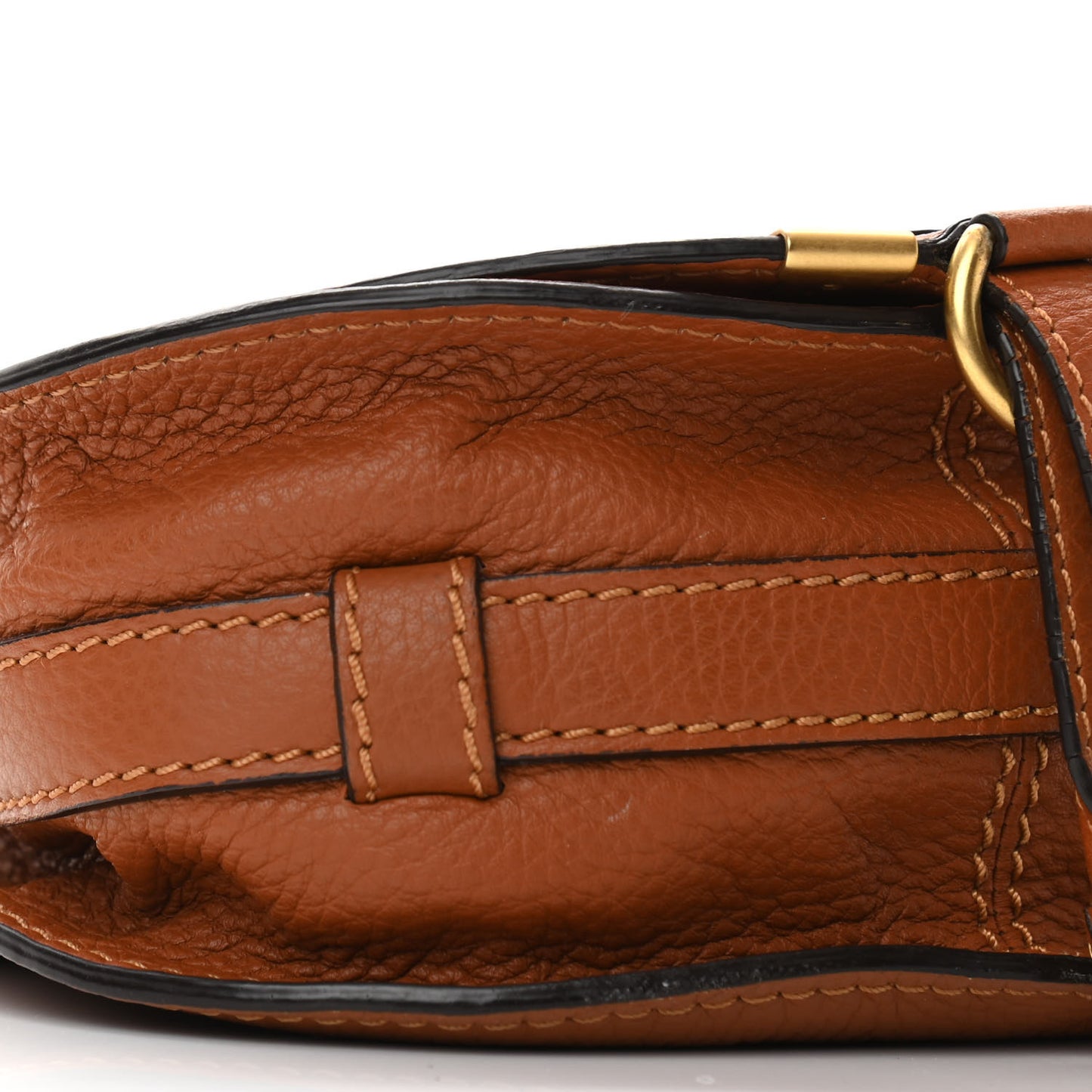 Calfskin Mini Marcie Round Crossbody Bag Tan