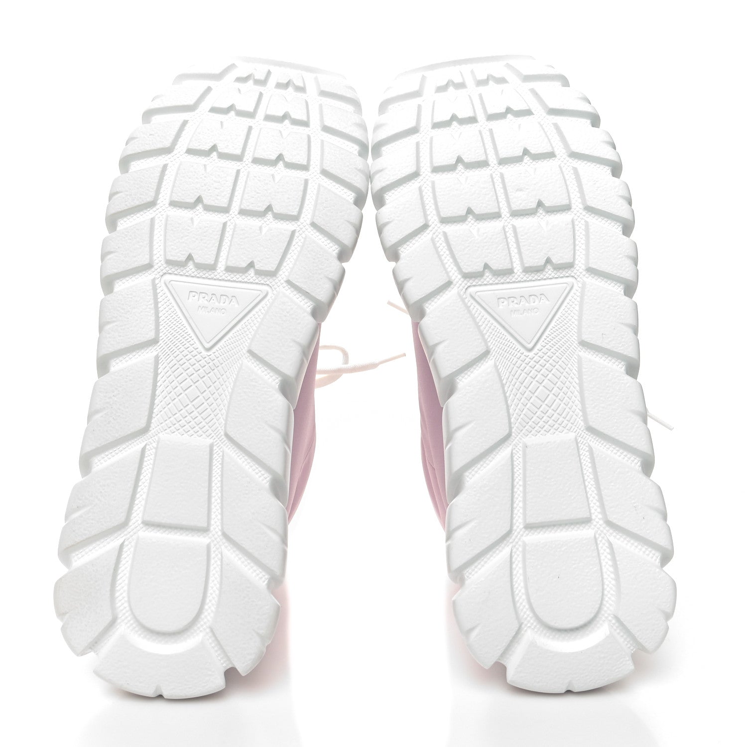 Prada Re-Nylon Gabardine Rubber Triangle Logo Quilted Womens Rush Piuma 50mm Mid Sneakers 38 Alabastro 5 of 8