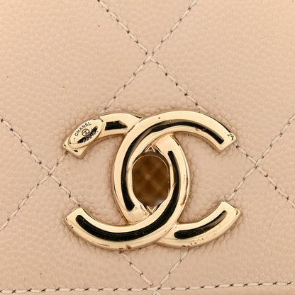 Chanel Caviar Quilted Small Business Affinity Flap Beige 12 of 12