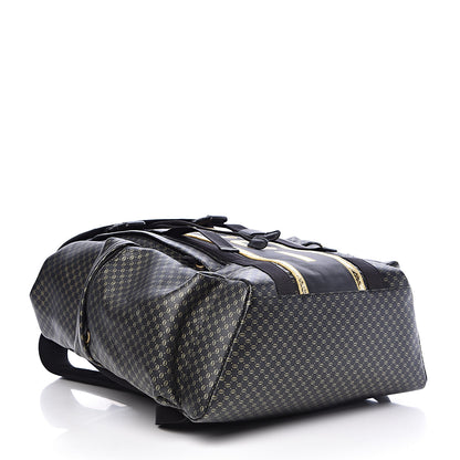 Gucci X DAPPER DAN Calfskin Laminated Ayers GG Micro Monogram Double Buckle Backpack Black Gold 4 of 11