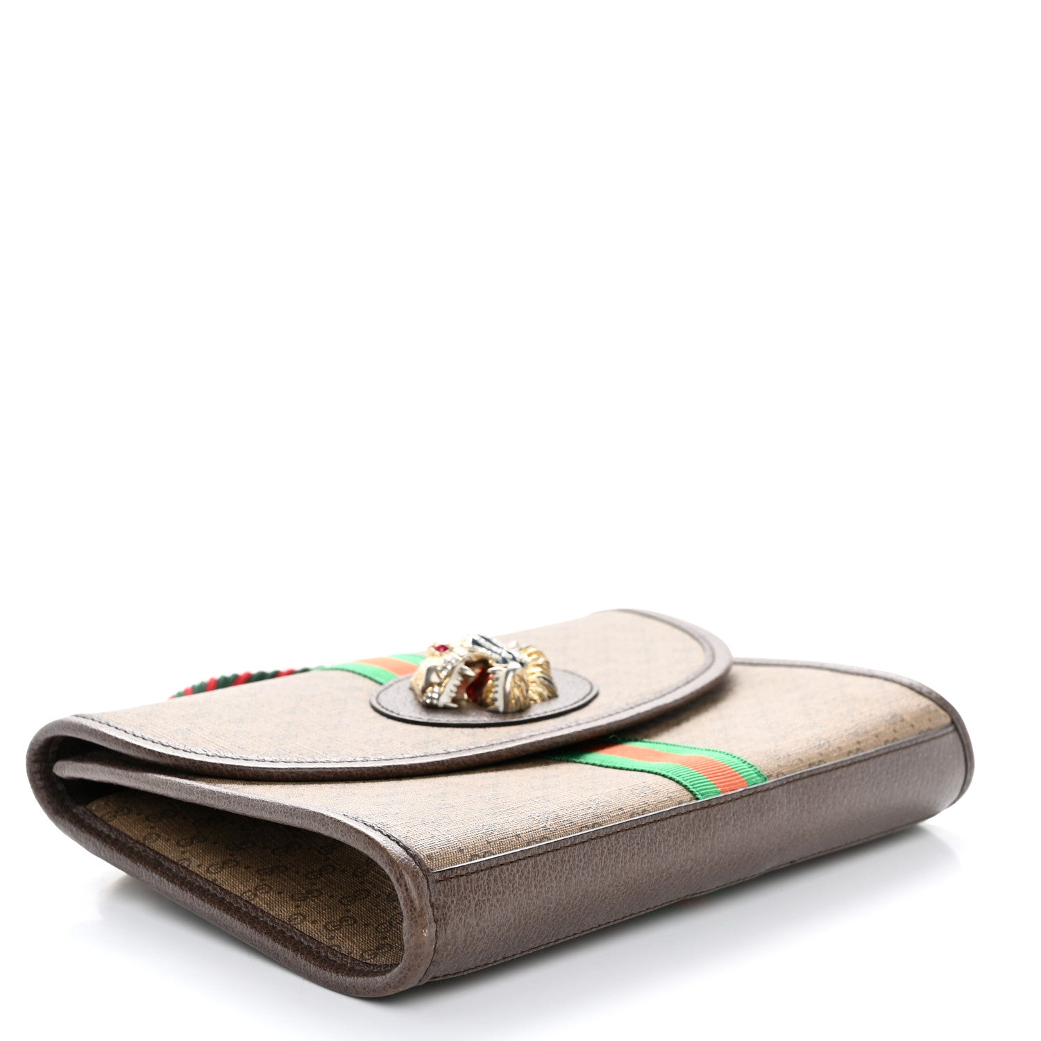 Gucci Mini Vintage GG Supreme Monogram Web Small Rajah Slim Flap Shoulder Bag Beige New Acero 4 of 10