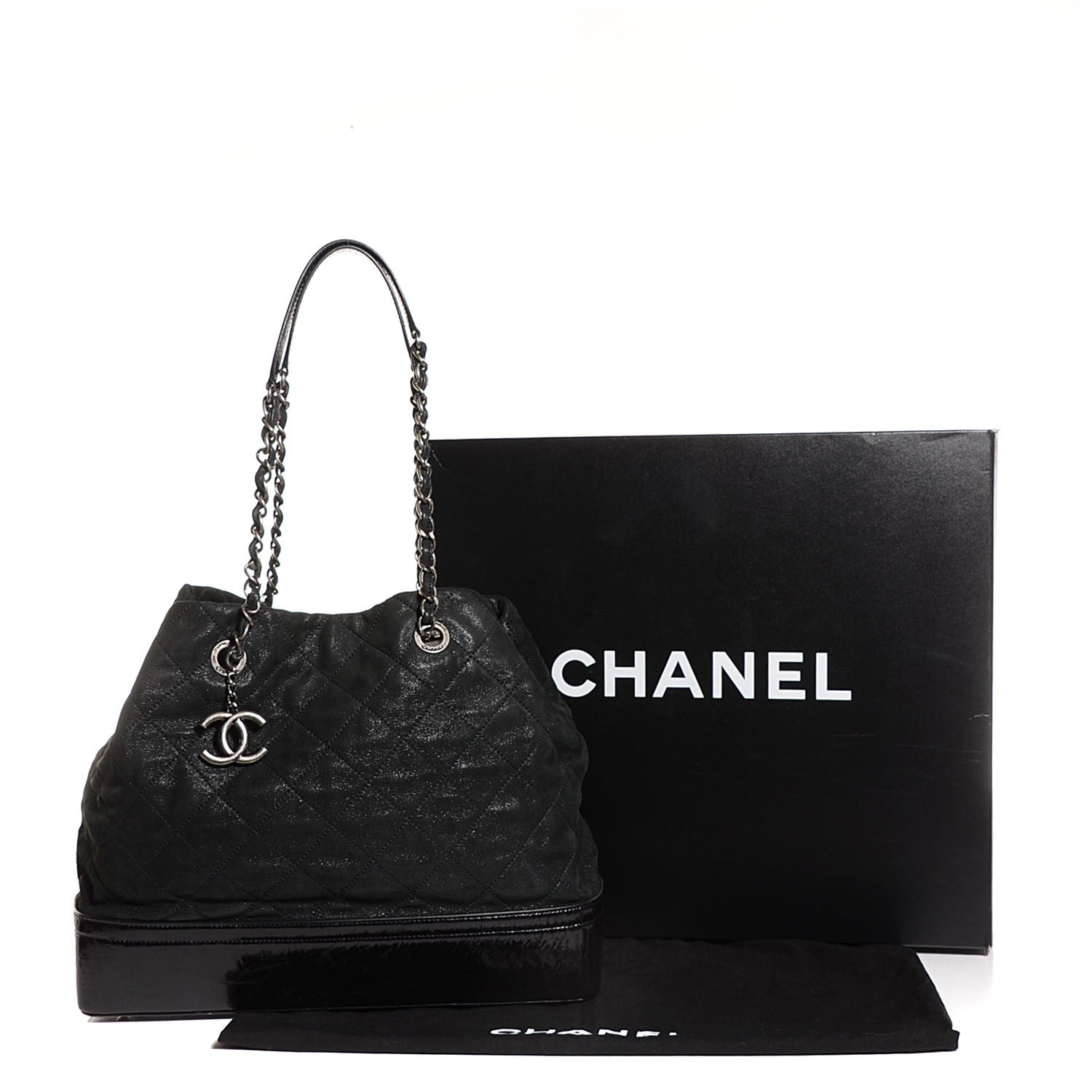 Chanel Iridescent Calfskin VIP Large Tote Black 5 of 8