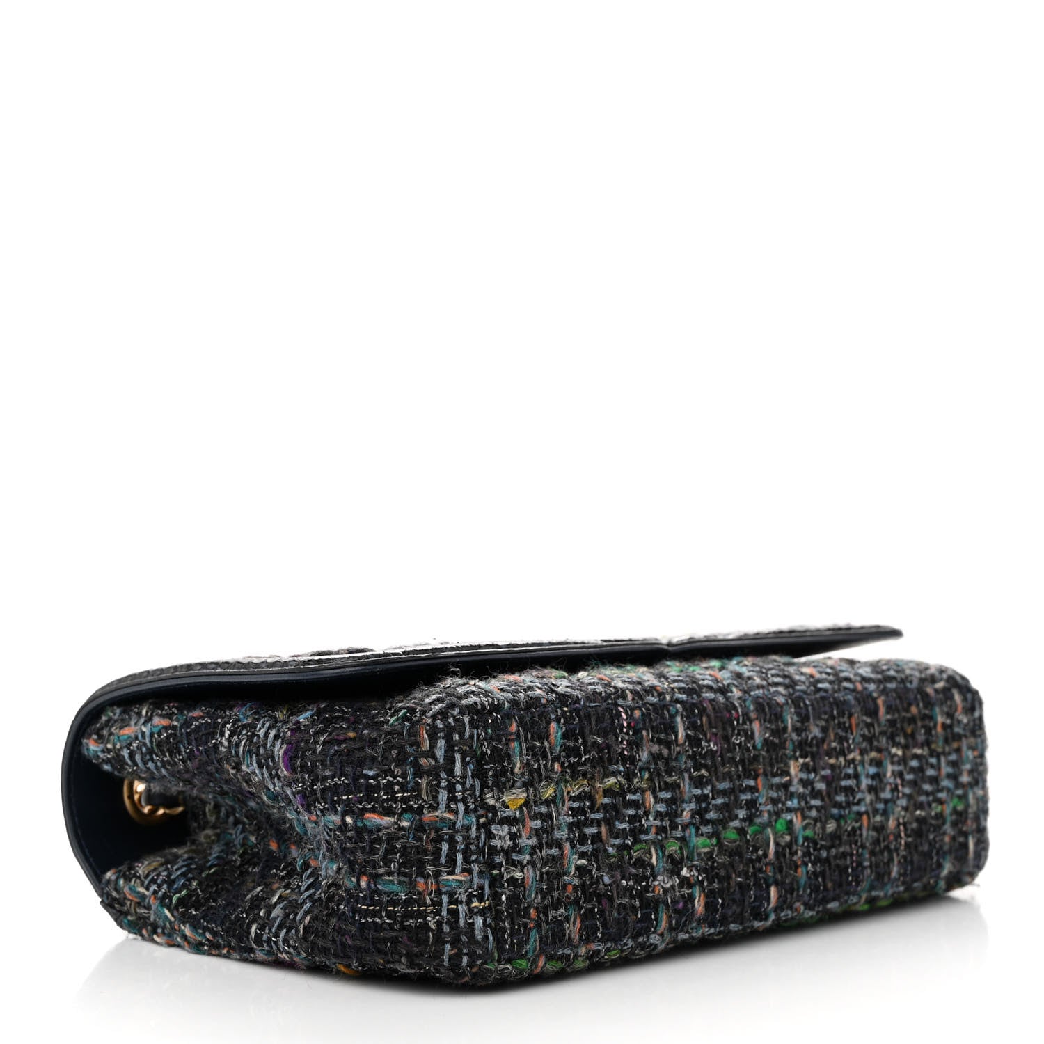 Chanel Tweed Snakeskin Quilted Medium CC Filigree Flap Blue Multicolor 4 of 12