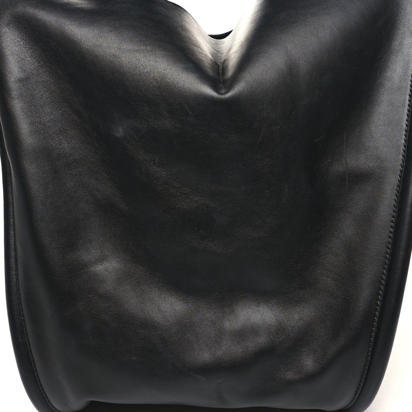Calfskin XL Ruched Tote Black