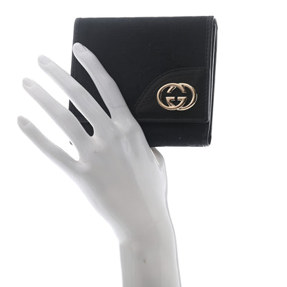 Gucci Monogram Britt Tri Fold Wallet Black 2 of 7