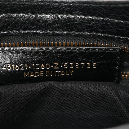 Balenciaga Agneau Classic Hardware S City Logo Strap Black White 8 of 14