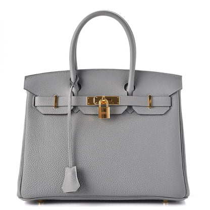 Hermes Togo Birkin 30 Gris Mouette 1 of 38