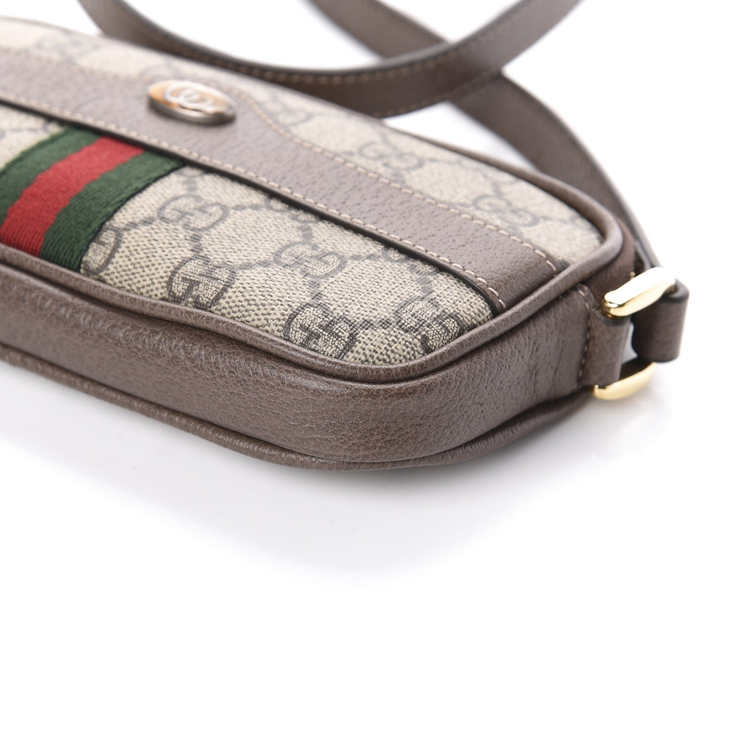 Gucci GG Supreme Monogram Web Mini Ophidia GG Bag Brown 9 of 9