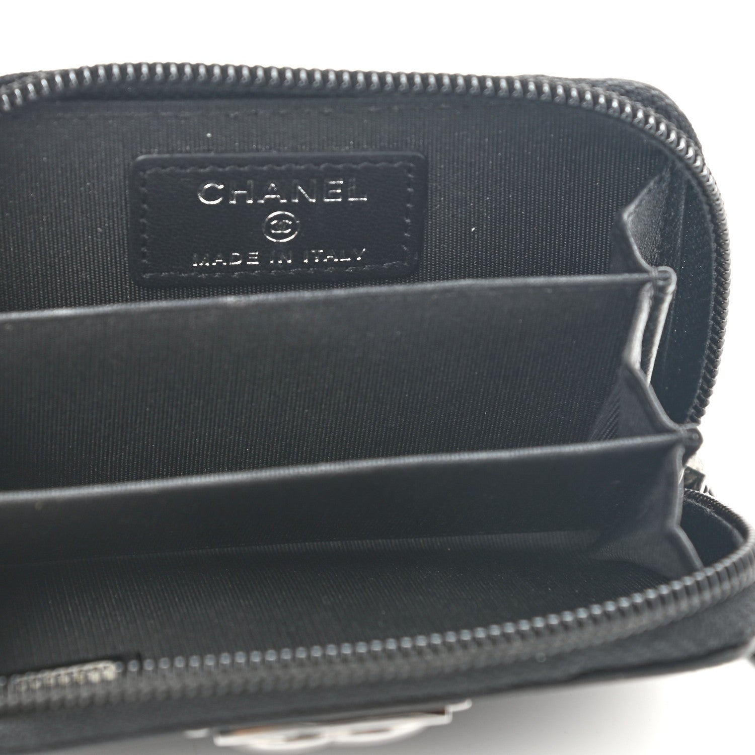 Chanel Lambskin Quilted Zip Around Boy Coin Purse Wallet Black 4 of 6