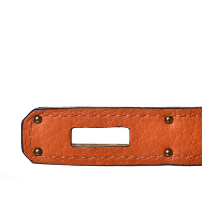 Hermes Taurillon Clemence Birkin 35 Orange 13 of 29