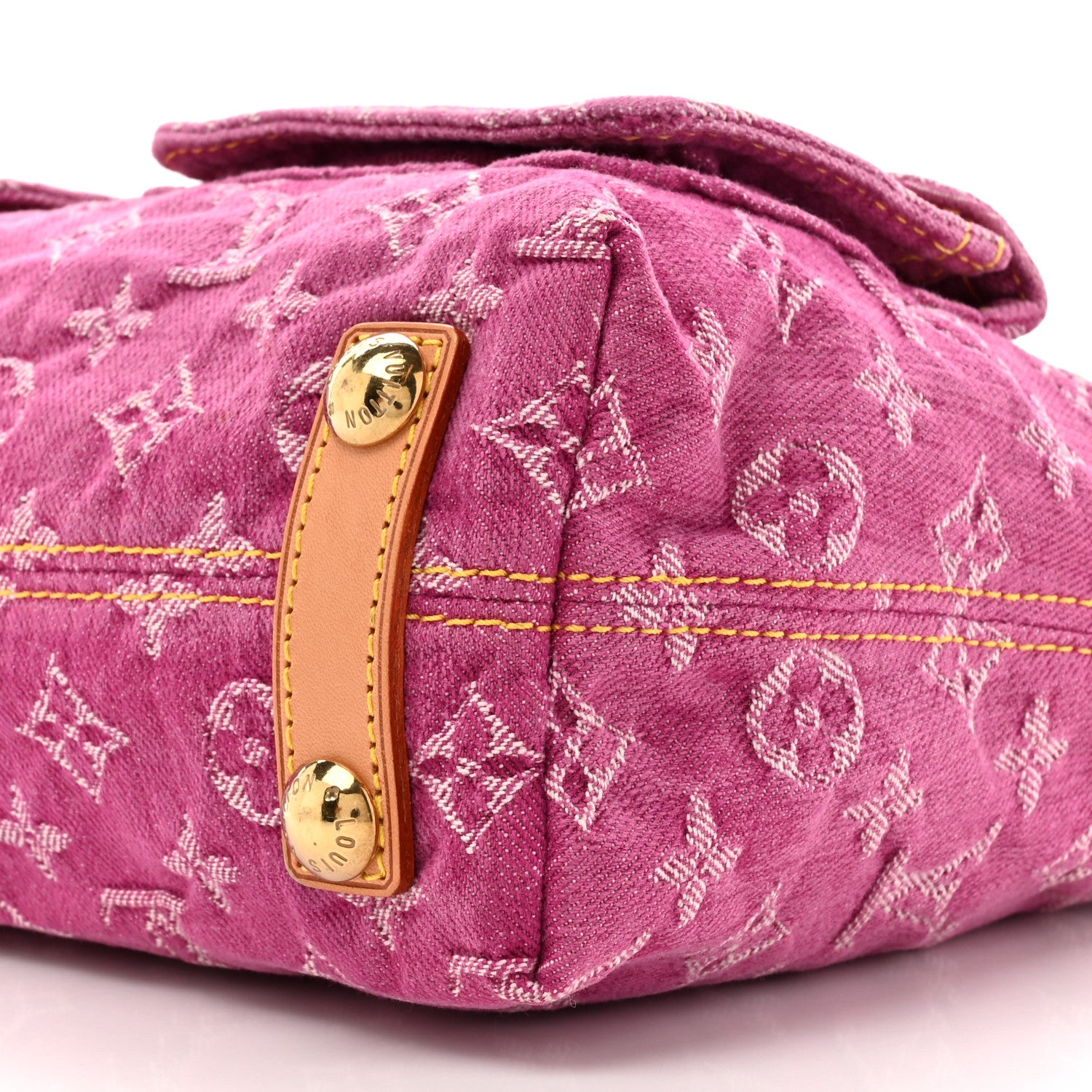 Louis Vuitton Denim Baggy PM Fuchsia 8 of 9