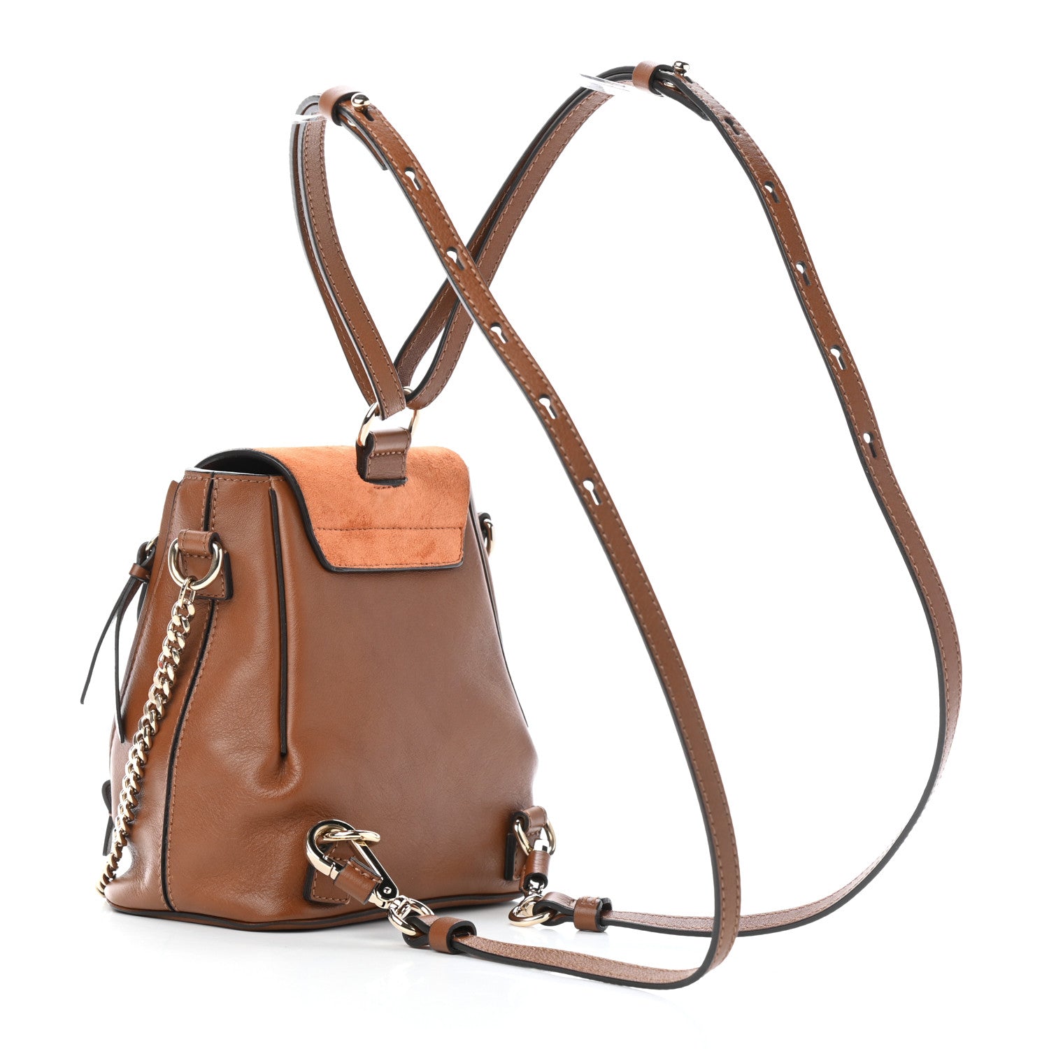 Chloe Suede Calfskin Mini Faye Backpack Tan 2 of 5