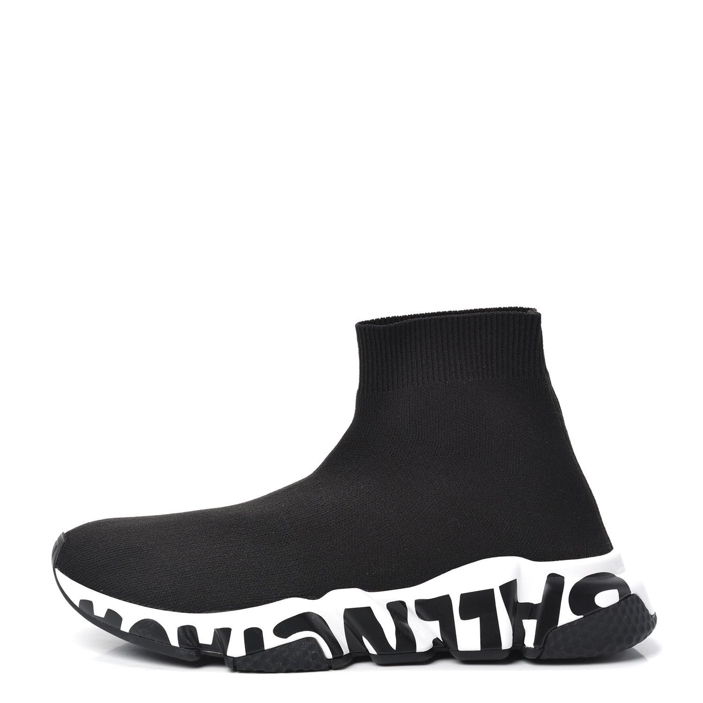 Neoprene Knit Womens Speed Graffiti Sneakers 38 Black White