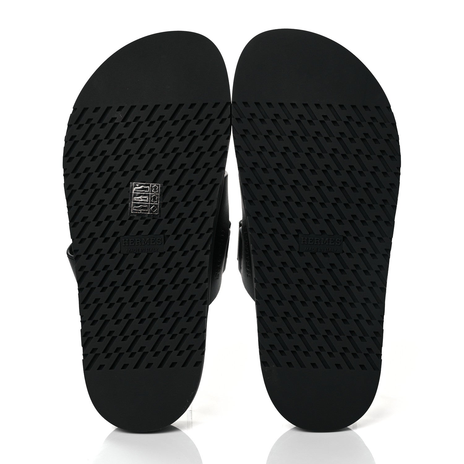 Hermes Calfskin Womens Chypre Sandals 38 Black 5 of 9