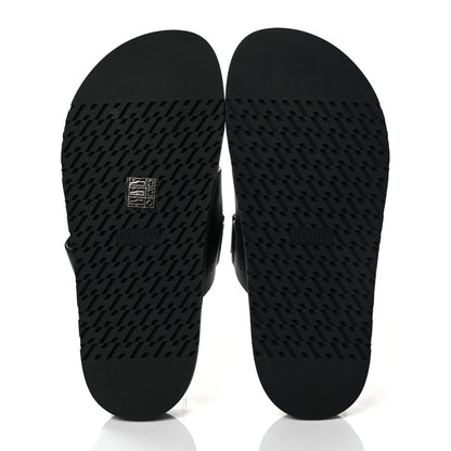 Hermes Calfskin Womens Chypre Sandals 38 Black 5 of 9