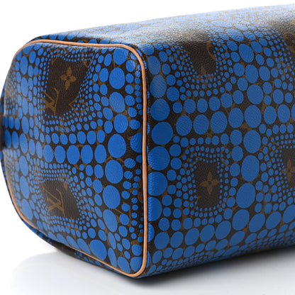 Louis Vuitton Monogram Kusama Town Speedy 30 Blue 11 of 15