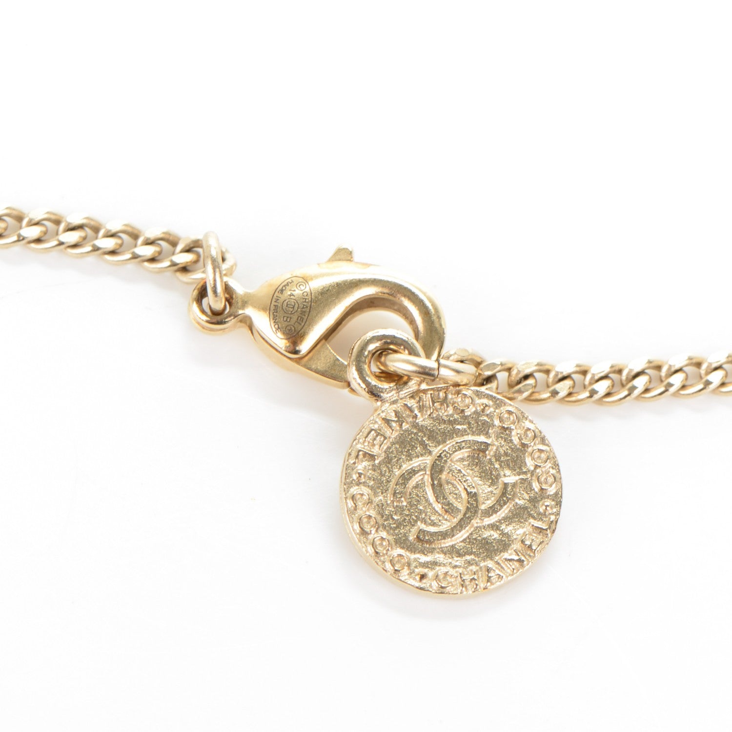 Chanel Pearl CC Pendant Necklace Gold 5 of 8