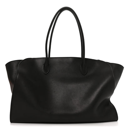 The Row Polished Saddle Calfskin Marlo 17 Tote Bag Black 1 of 9