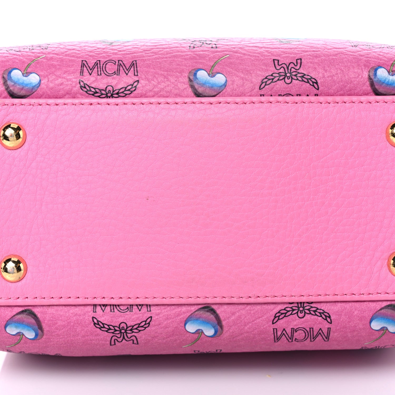 MCM Sweet Visetos Mini Boston Bag Pink 11 of 16