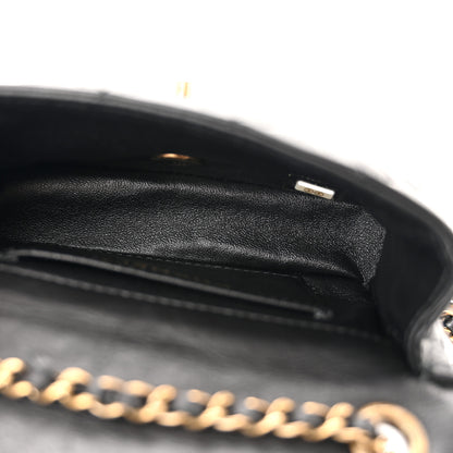Chanel Aged Calfskin Quilted Extra Mini Medallion Flap Black 5 of 10
