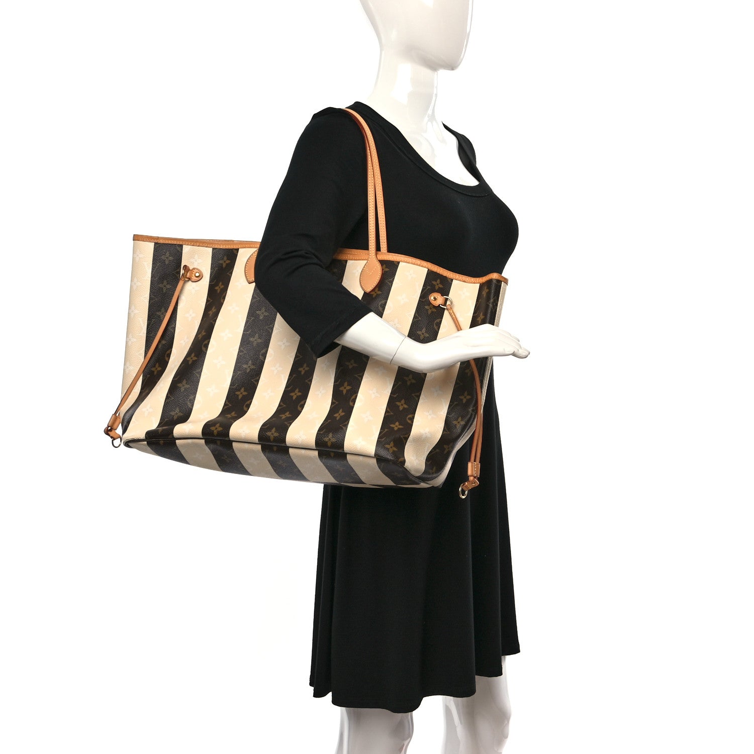 Louis Vuitton Monogram Rayures Neverfull GM 2 of 9