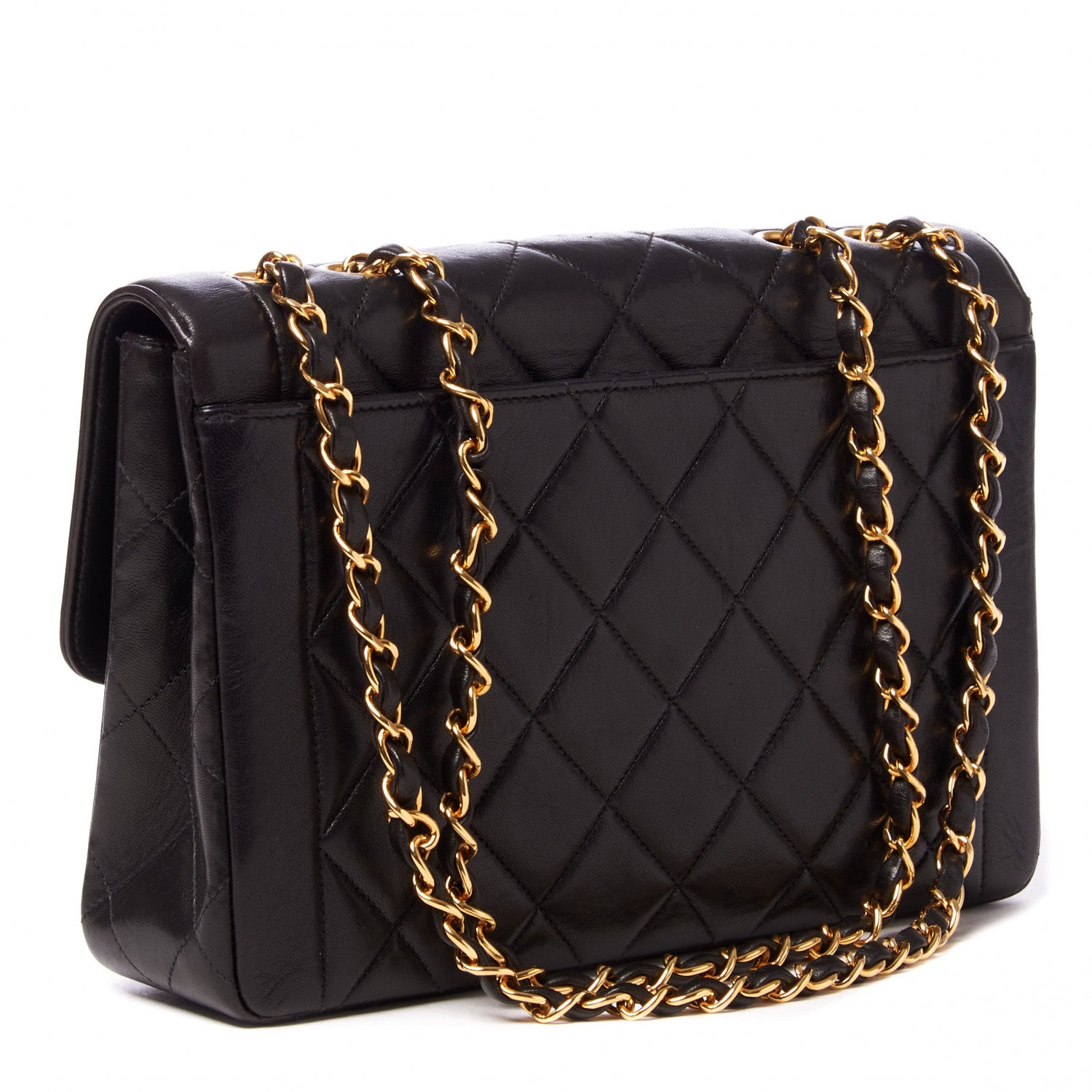Chanel Lambskin Quilted Small Single Flap Black 2 of 9
