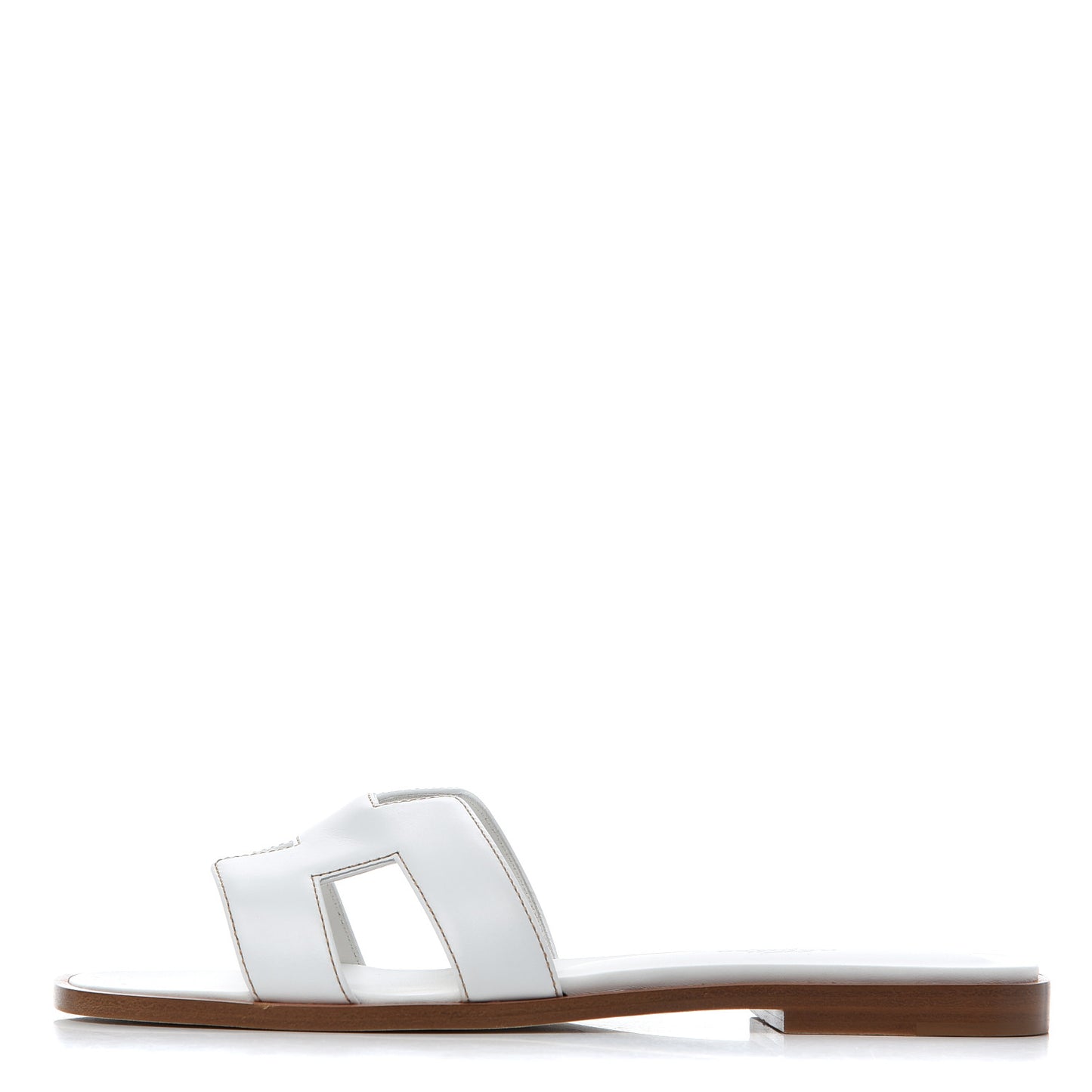 Box Calfskin Oran Sandals 37 White