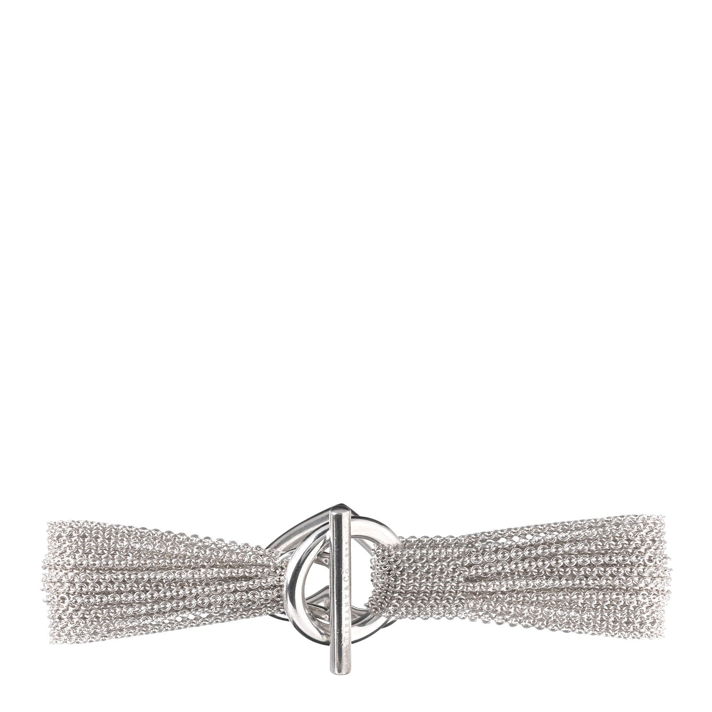 Sterling Silver Heart Mesh Bracelet