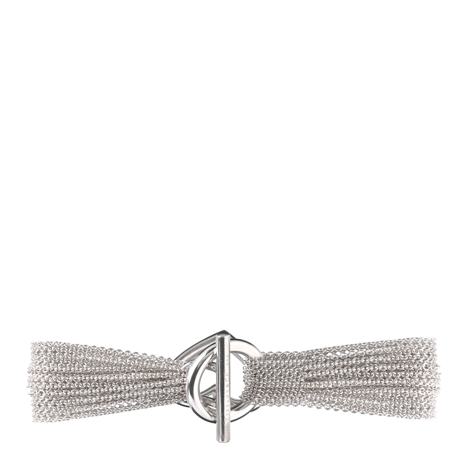 Tiffany Sterling Silver Heart Mesh Bracelet 3 of 4