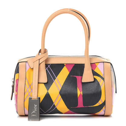 Christian Dior Coated Canvas Argyle Boston 1 of 12